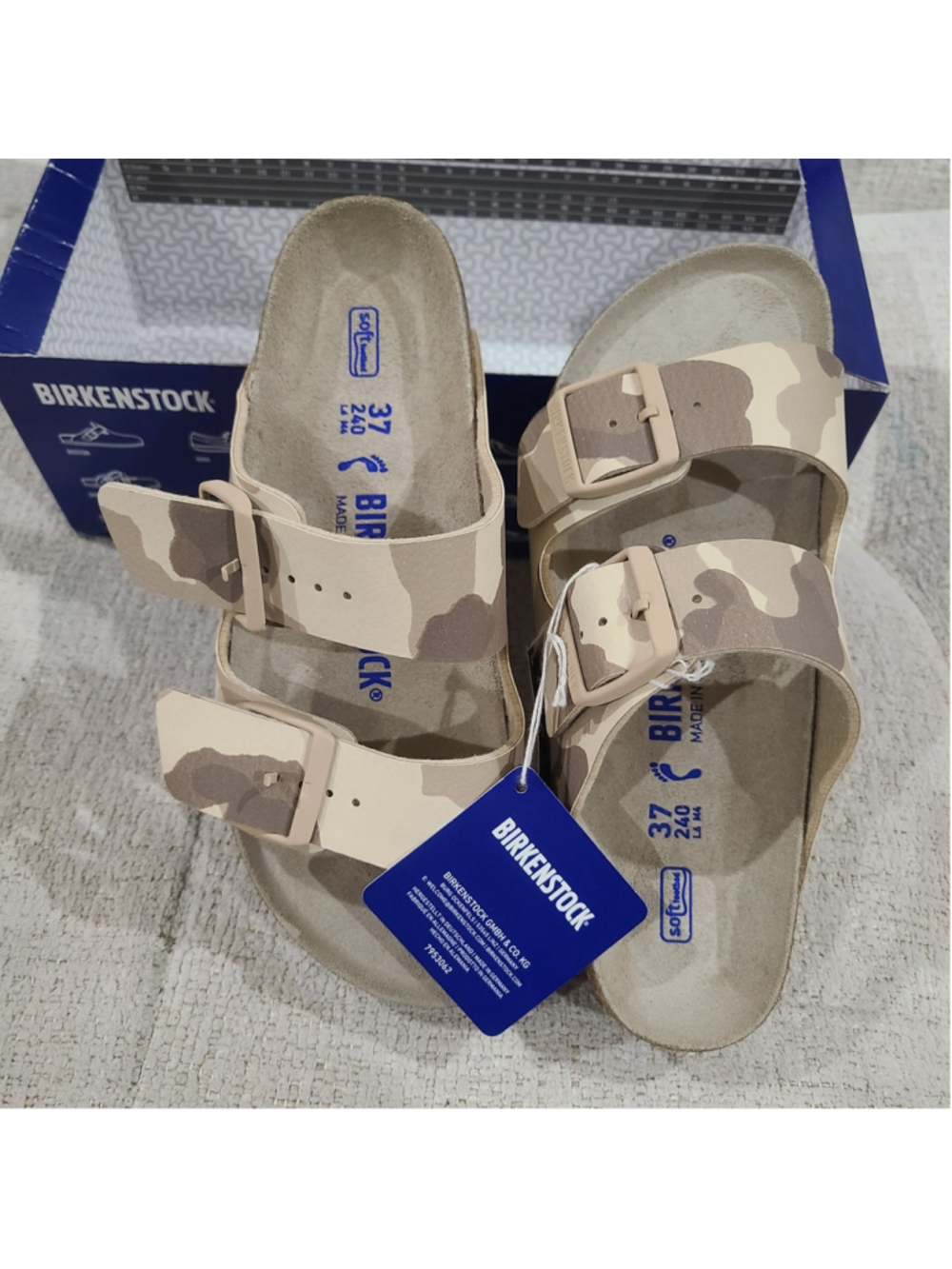 NEW Birkenstock Arizona Soft Footbed Slide Sandal Desert Soil Gray Taupe Sz 6 - Picture 3 of 12